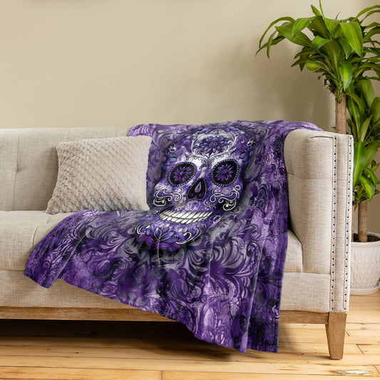 Lorva Fleece Blanket Gorgeous Mandala Skull