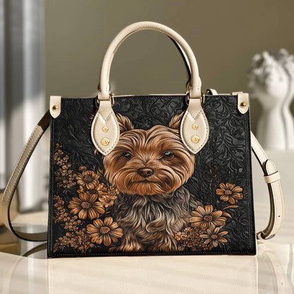Lorva Yorkie Leather Bag Vintage Bloom