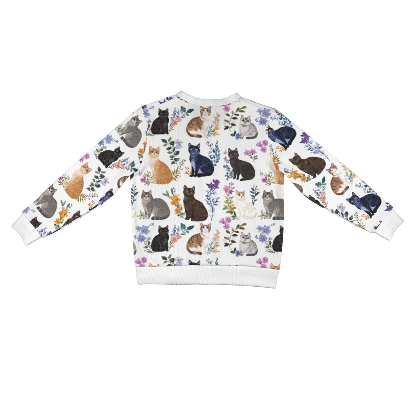 Lorva Cat New Women's Cardigan Charming Floral Cats