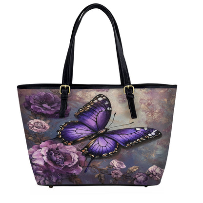 Lorva Leather Tote Bag Enchanted Violet