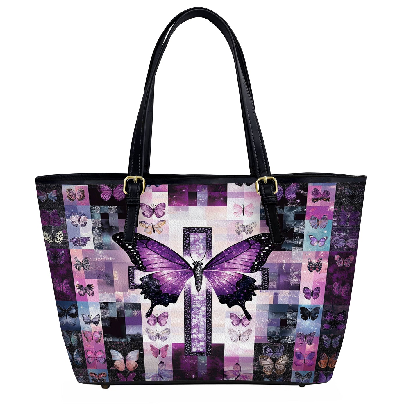 Lorva Leather Tote Bag Wings of Serenity