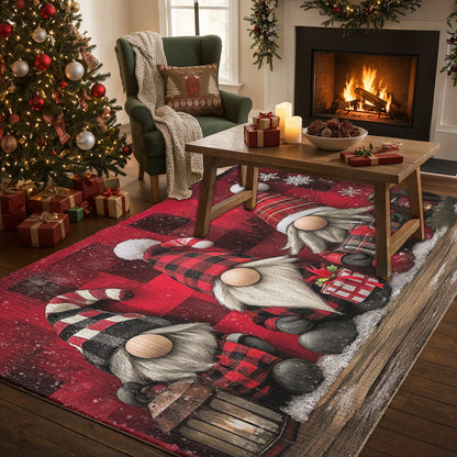 Lorva Christmas Area Rug Happy Gnomes