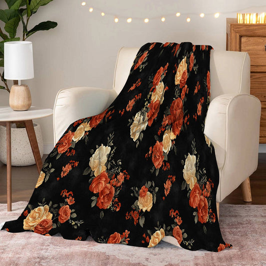 Lorva Fleece Blanket Roses