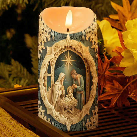 Lorva LED Candle Silent Night Manger