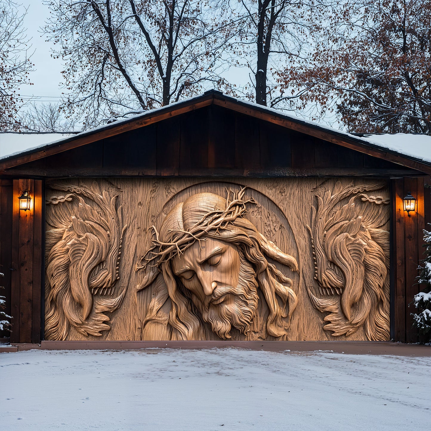 Lorva Garage Door Banner Faith