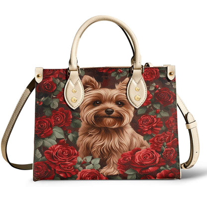 Lorva Yorkie Leather Bag Scarlet Rose Yorkie