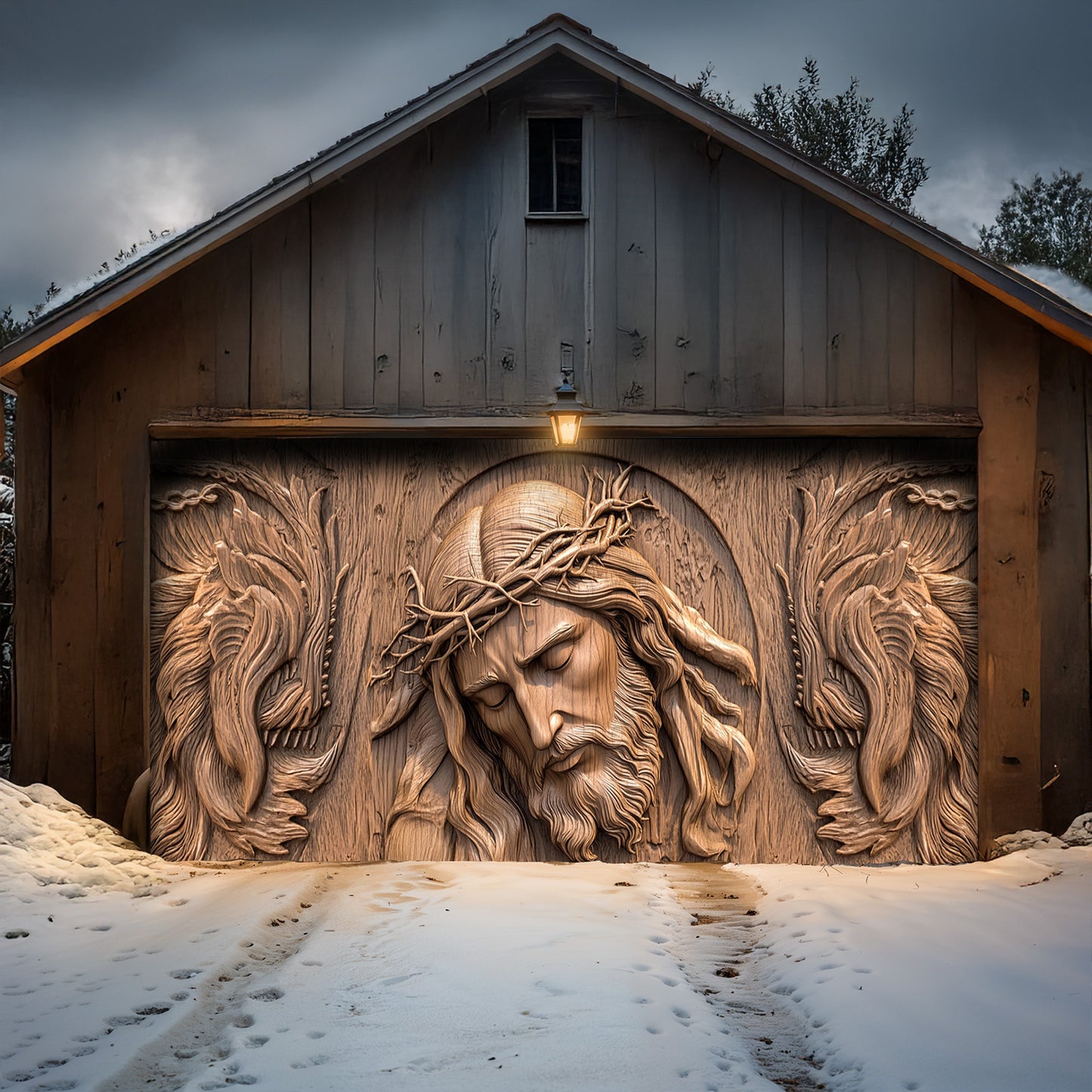 Lorva Garage Door Banner Faith