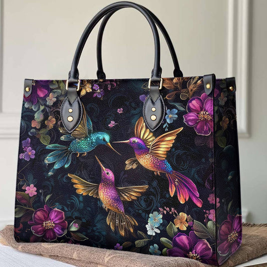 Lorva Hummingbird Leather Bag Twilight Blooms