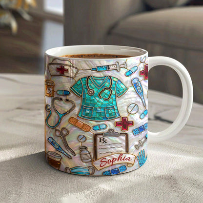 Lorva Personalized Mug Sparkling Nurse Life