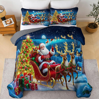 Lorva All Season Quilt 3-Piece Set Merry Christmas