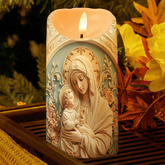 Lorva LED Candle Blessed Mother & Child