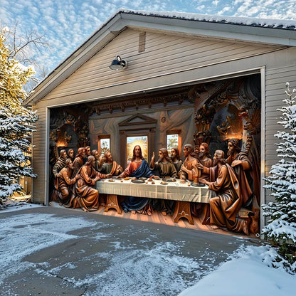 Lorva Garage Door Banner Decoration Christian Religious Meeting