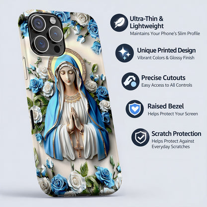 Lorva Phone Case Charming Virgin Mary Roses