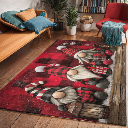 Lorva Christmas Area Rug Happy Gnomes