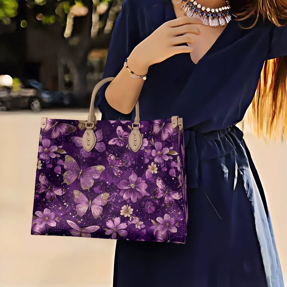 Lorva Leather Bag Velvet Wings