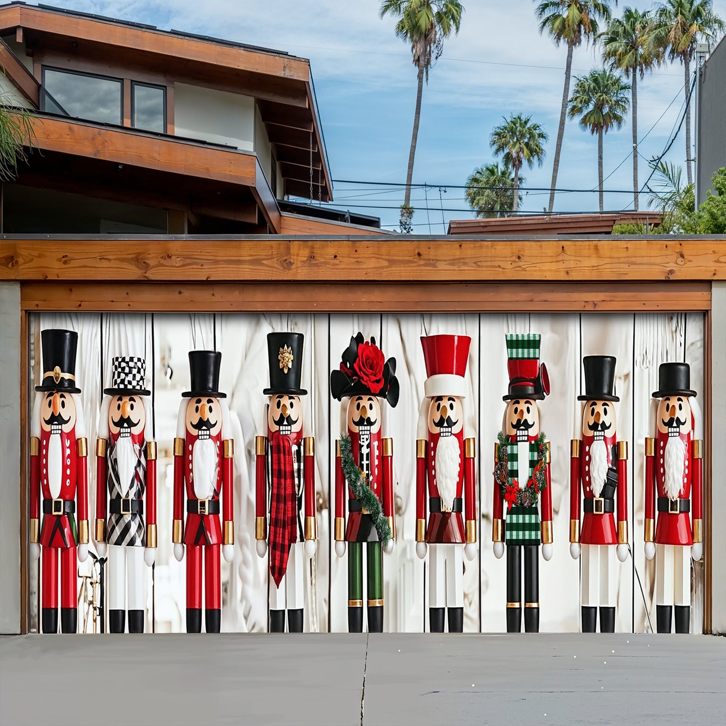 Lorva Christmas Garage Door Banner Decoration Majestic Nutcracker