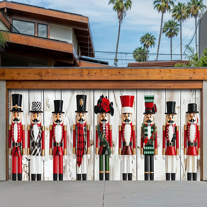 Lorva Christmas Garage Door Banner Decoration Majestic Nutcracker