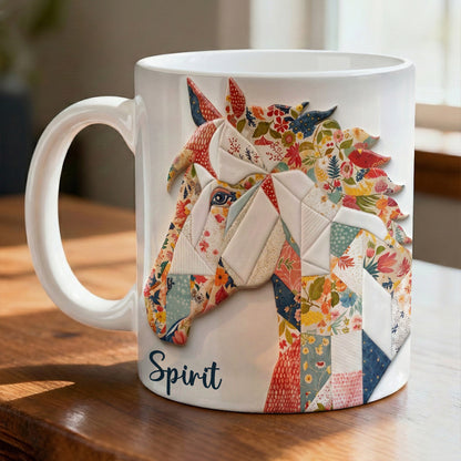 Lorva Personalized Mug Charming Floral Horse