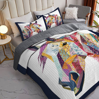 Lorva Horse All Season Quilt 3-Piece Set Horse Harmony