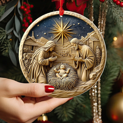 Lorva 2D Acrylic Ornament Timeless Holy Family