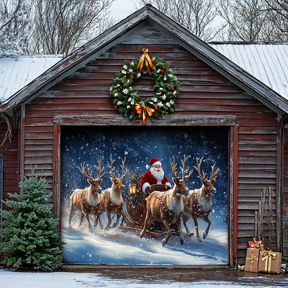 Lorva Christmas Garage Door Banner Decoration Happy Trip
