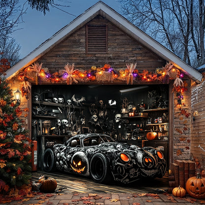 Lorva Halloween Garage Door Banner Decoration Haunted Car Garage Halloween