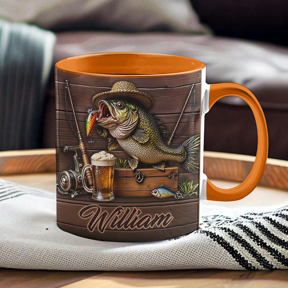 Lorva Personalized Mug Gone Fishing