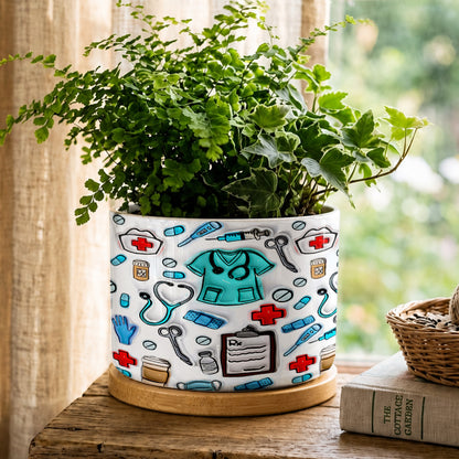 Lorva Nurse Ceramic Plant Pot Puffy Nurse Life