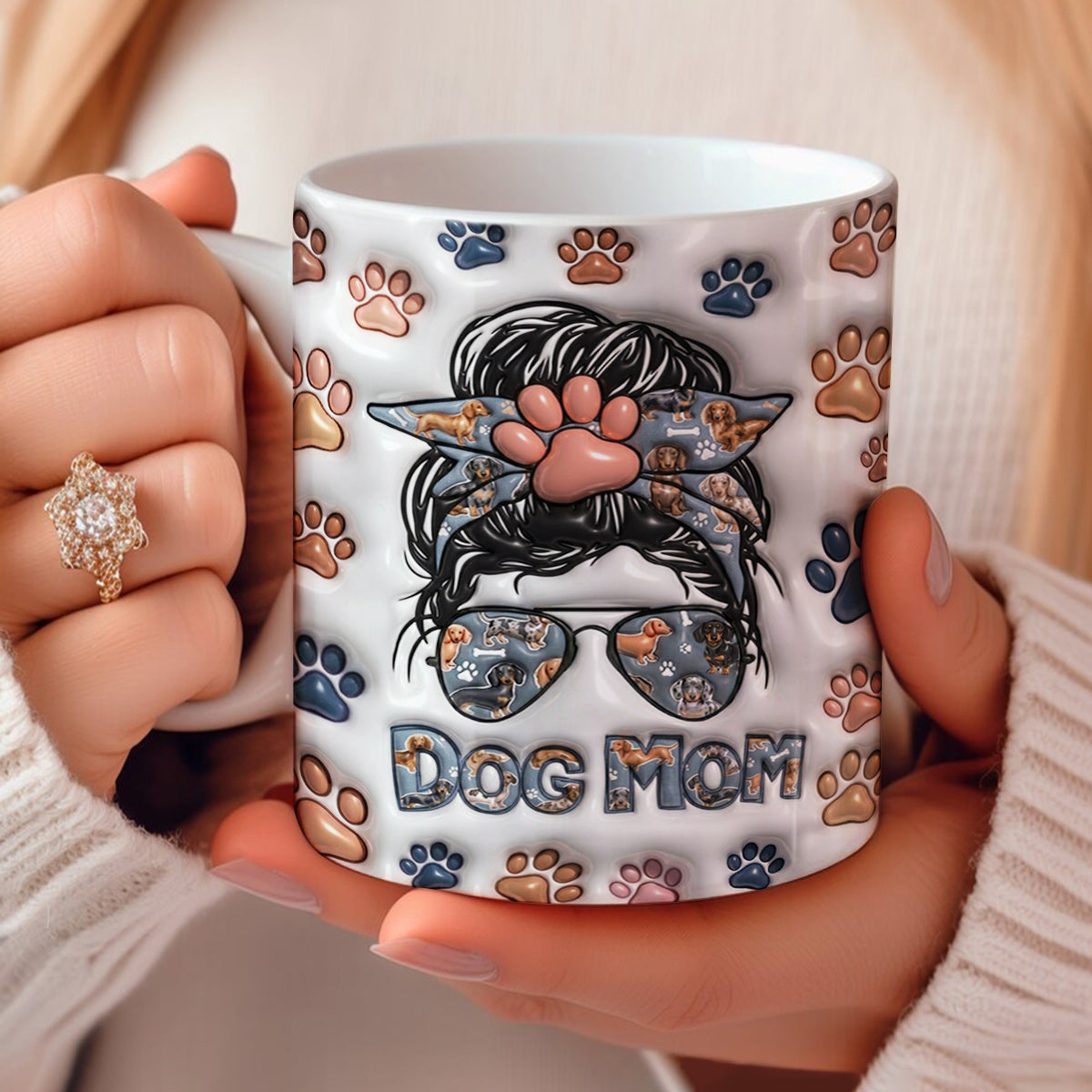 Lorva Dachshund Flat Print Mug Dog Mom