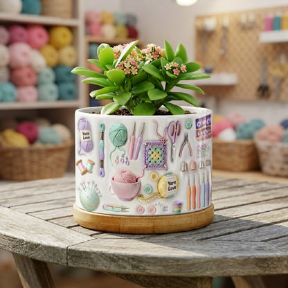 Lorva Yarn Ceramic Plant Pot Yarn Is My Therapy
