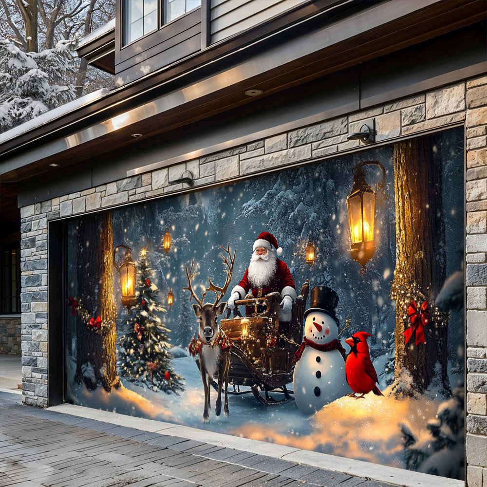Lorva Christmas Garage Door Banner Decoration A Storybook Christmas Night
