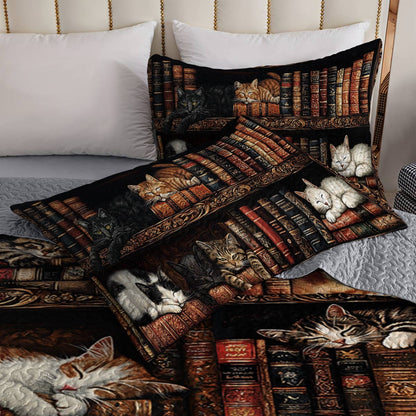 Lorva All Season Quilt 3-Piece Set The Literary Cat Collection