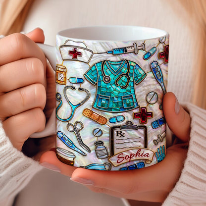 Lorva Personalized Mug Sparkling Nurse Life