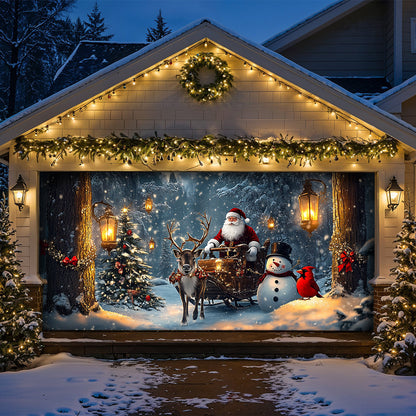 Lorva Christmas Garage Door Banner Decoration A Storybook Christmas Night