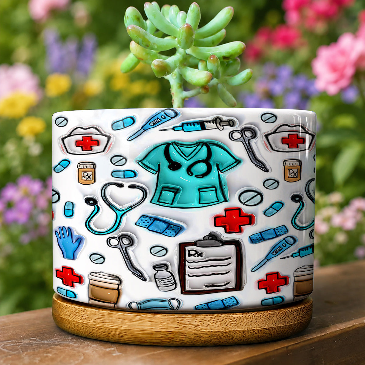 Lorva Nurse Ceramic Plant Pot Puffy Nurse Life