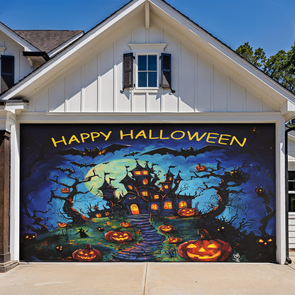 Lorva Happy Halloween Garage Door Banner Decoration