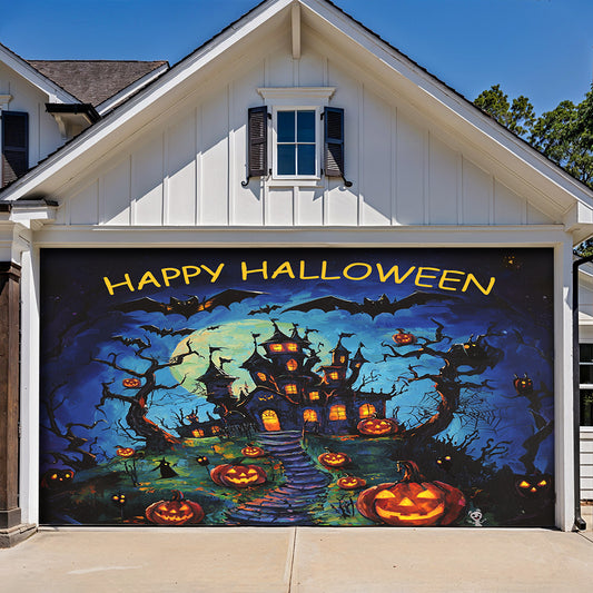 Lorva Happy Halloween Garage Door Banner Decoration