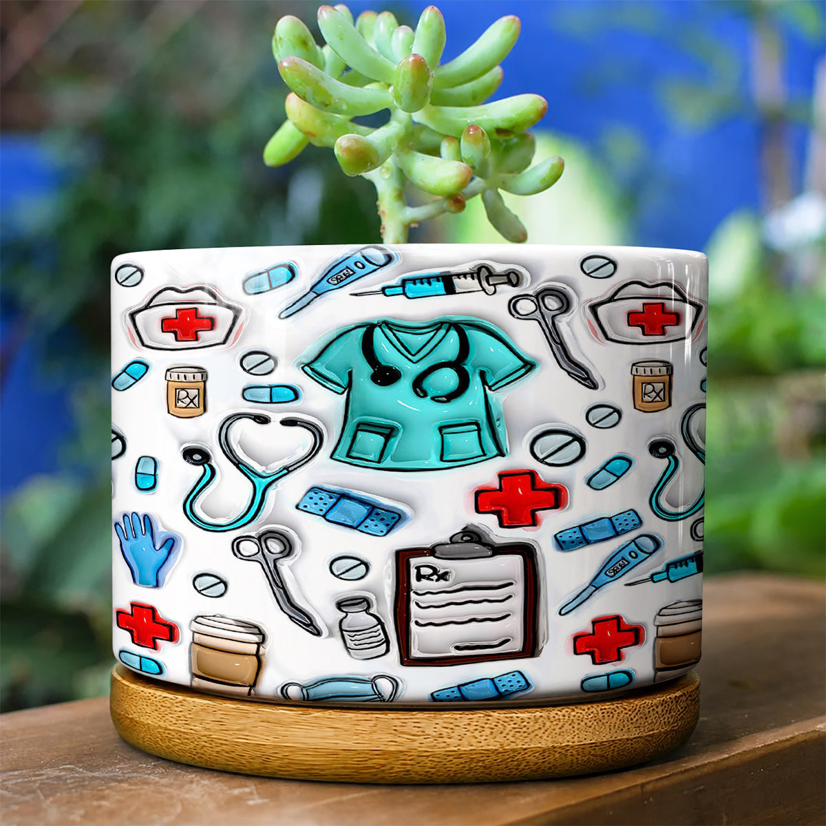 Lorva Nurse Ceramic Plant Pot Puffy Nurse Life