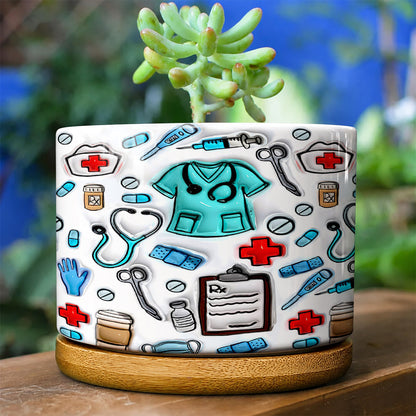 Lorva Nurse Ceramic Plant Pot Puffy Nurse Life