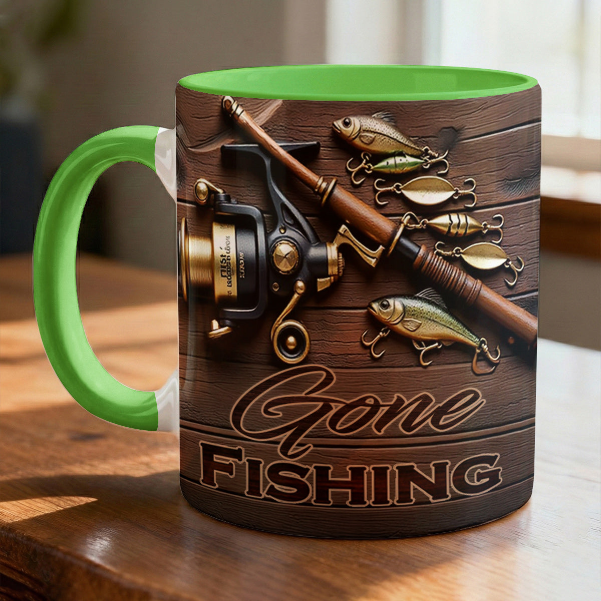 Lorva Personalized Mug Gone Fishing