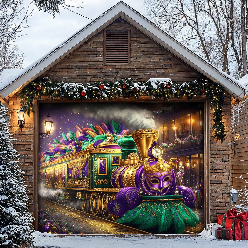 Lorva Garage Door Banner Decoration Carnival Of Kings Train