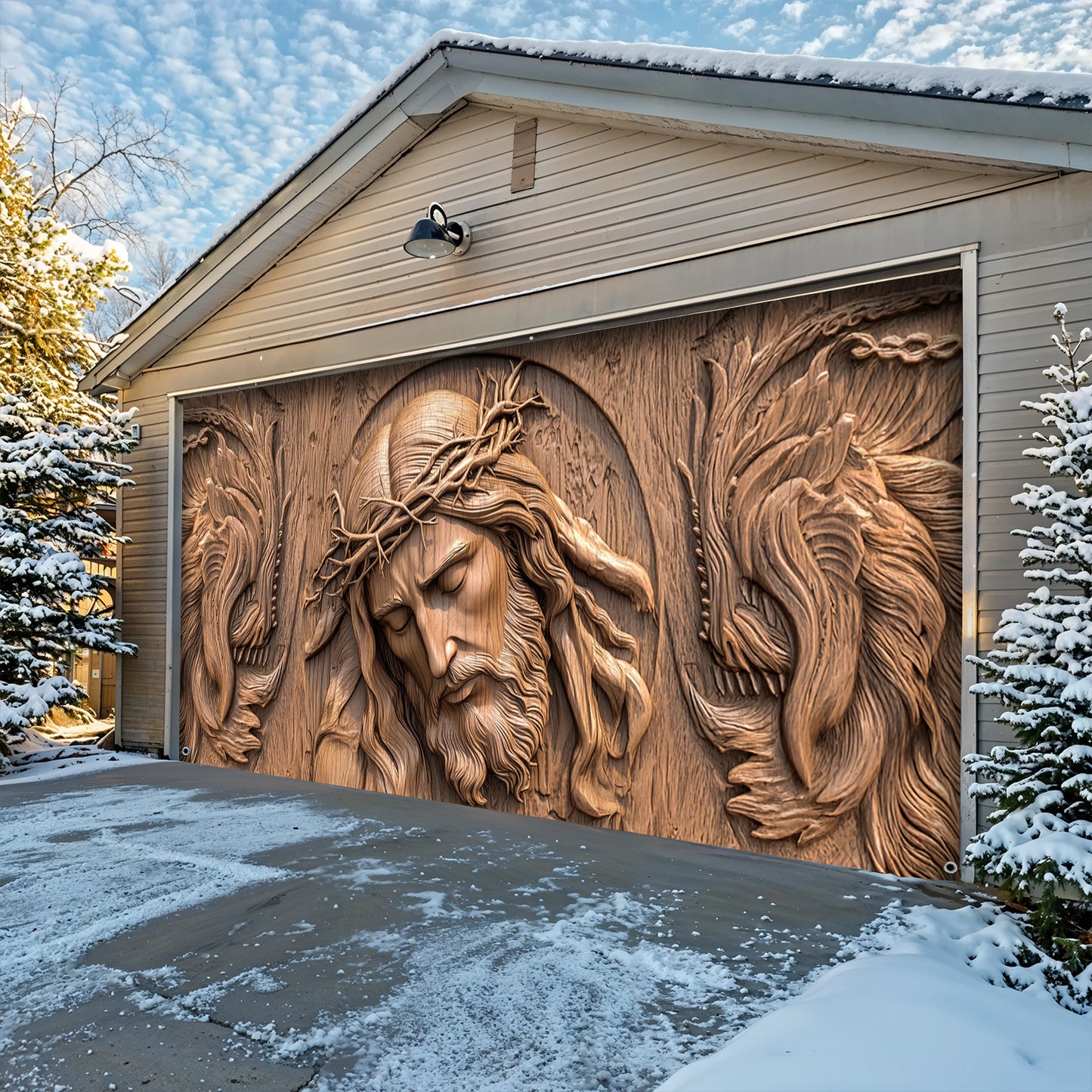 Lorva Garage Door Banner Faith