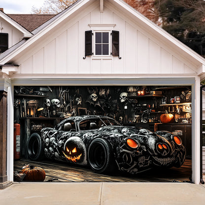 Lorva Halloween Garage Door Banner Decoration Haunted Car Garage Halloween