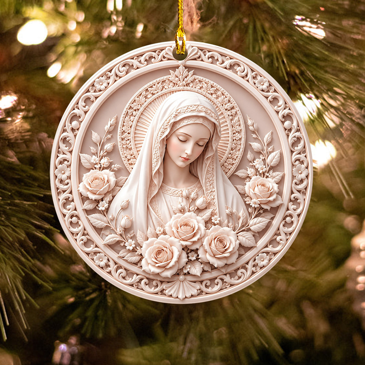 Lorva Acrylic Ornament Gentle Virgin Mary