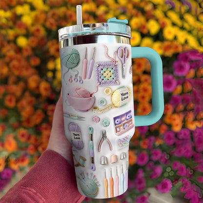 Lorva Yarn Tumbler Yarn Is My Therapy