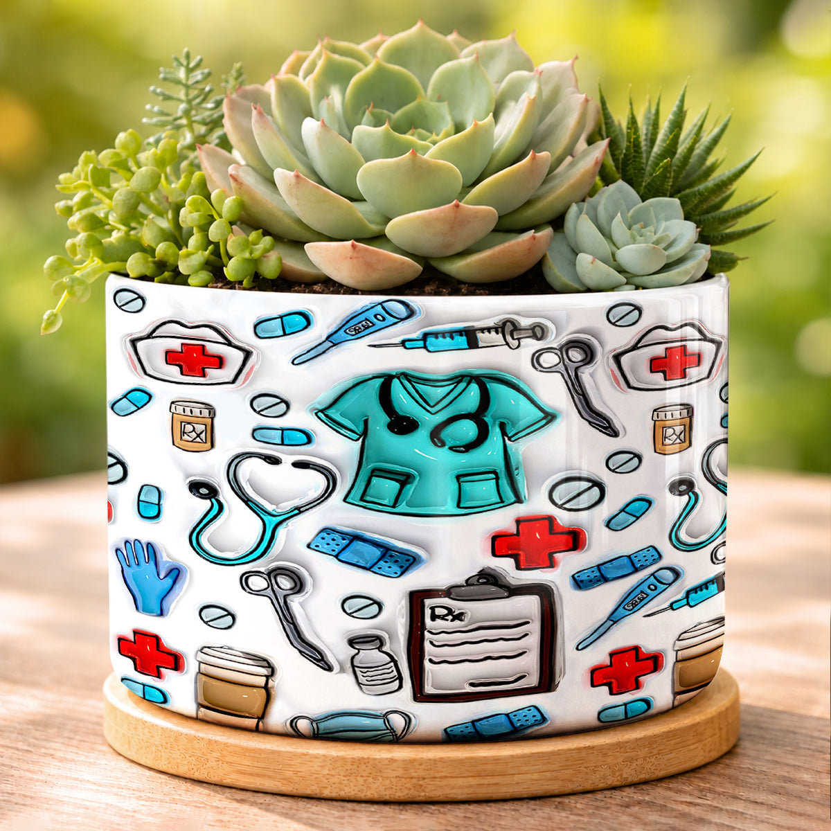 Lorva Nurse Ceramic Plant Pot Puffy Nurse Life