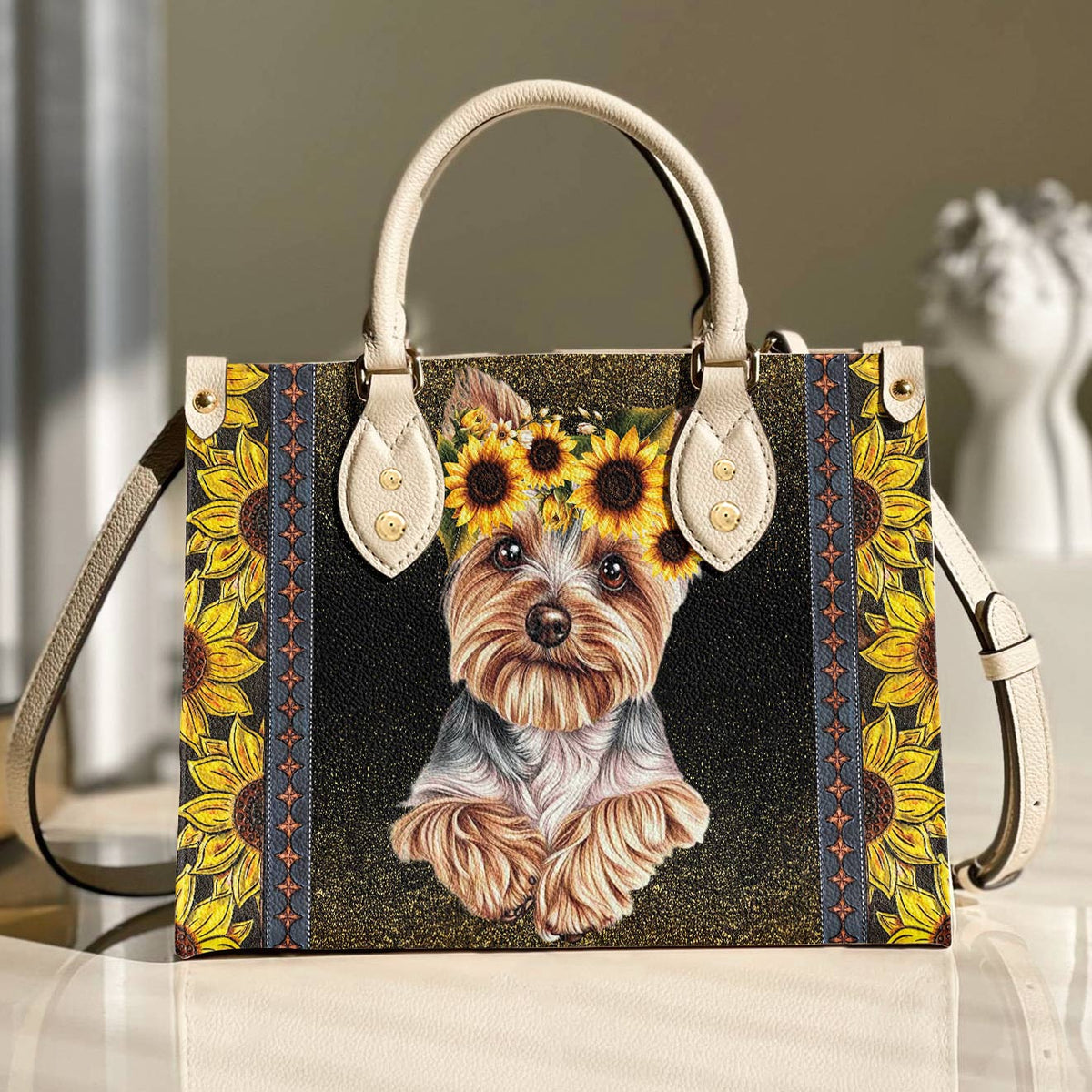 Lorva Yorkie Leather Bag You Are My Sunshine