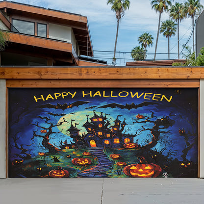 Lorva Happy Halloween Garage Door Banner Decoration