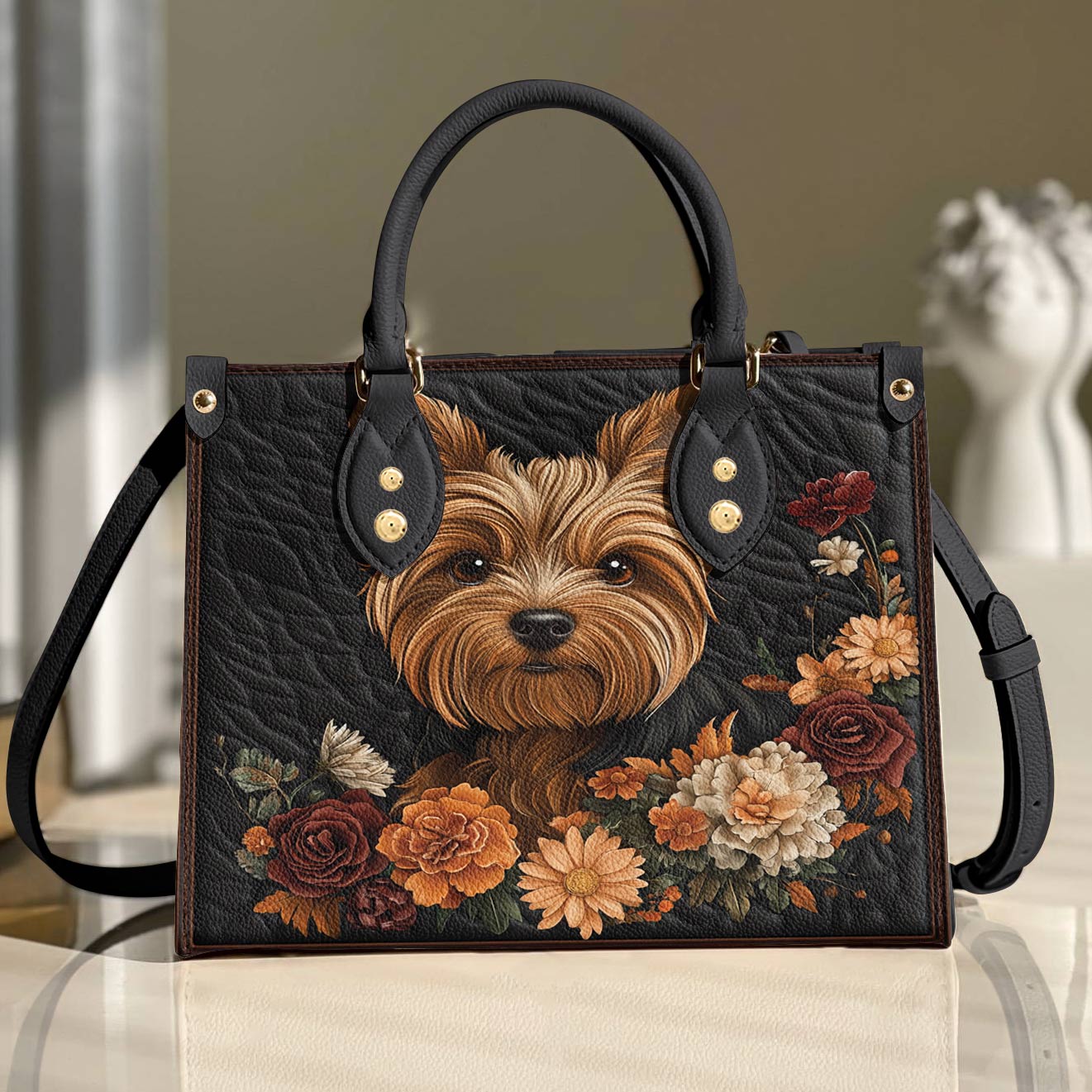 Lorva Yorkie Leather Bag Vintage Sweetheart