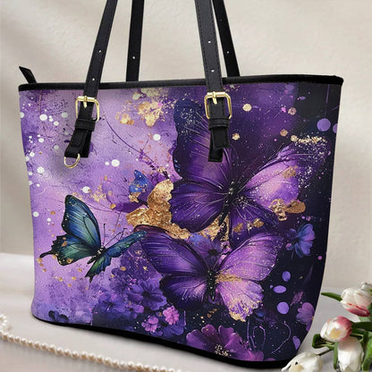 Lorva Butterfly Leather Tote Bag Celestial Flight